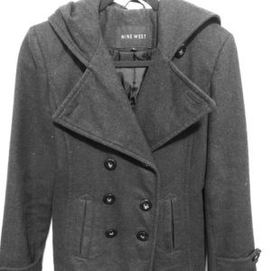 Gray Nine West pea coat